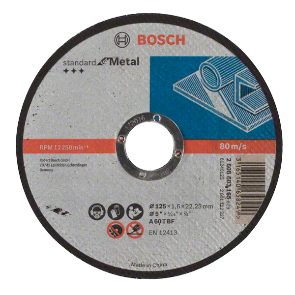 Круг отрезной по металлу, Bosch 125 х 1,6 мм_1st