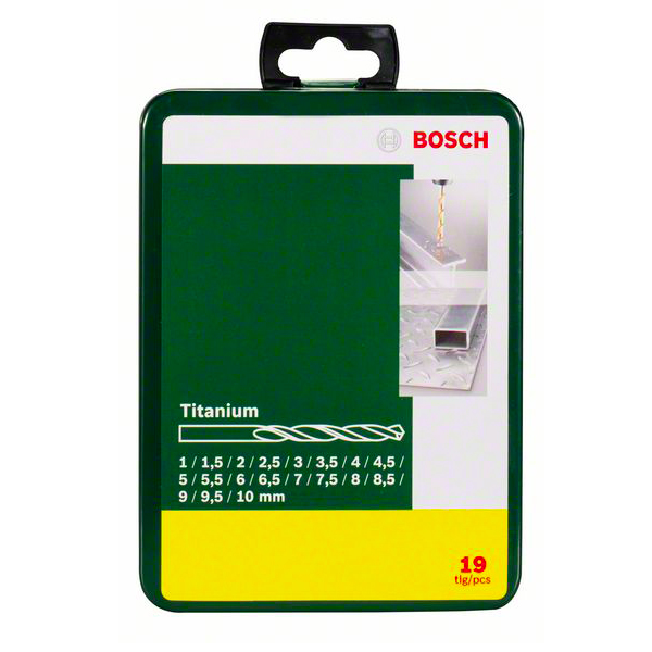 Набор сверл по металлу, Bosch HSS-TiN, 1-10 мм (19 шт)_2nd