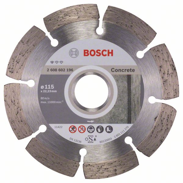 Круг алмазный Bosch, Standard for Concrete, 115 мм
