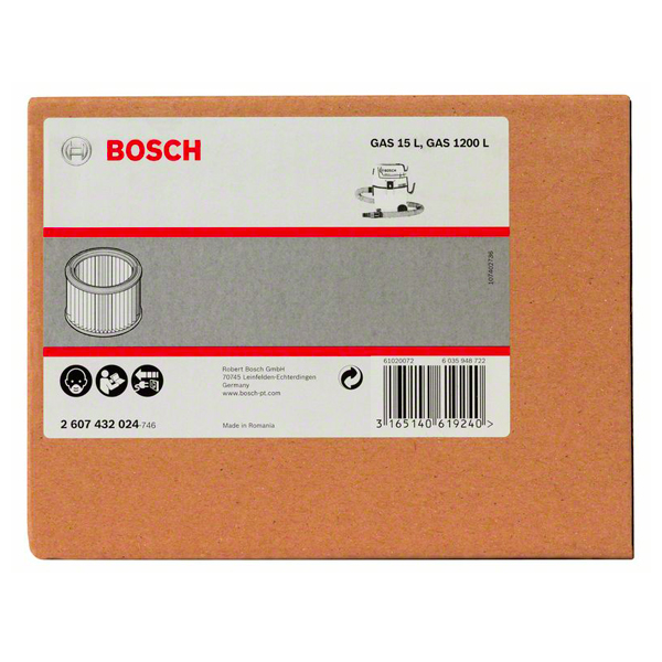 Складчатый фильтр для пылесоса Bosch GAS 15/20 L SFC_2nd