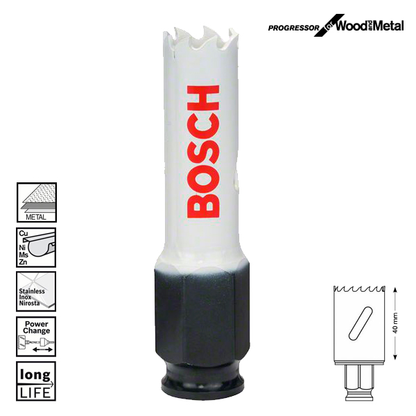Биметаллическая коронка, Bosch Progressor, 16 мм